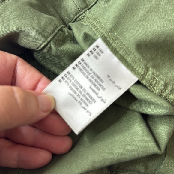 On 34th Pleated Chino Straight Leg Ankle Pants Olive Green 16W - Picture 12 of 15